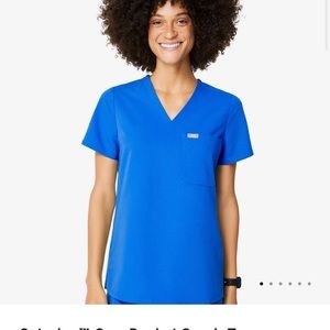 Figs royal blue one pocket scrub top size L